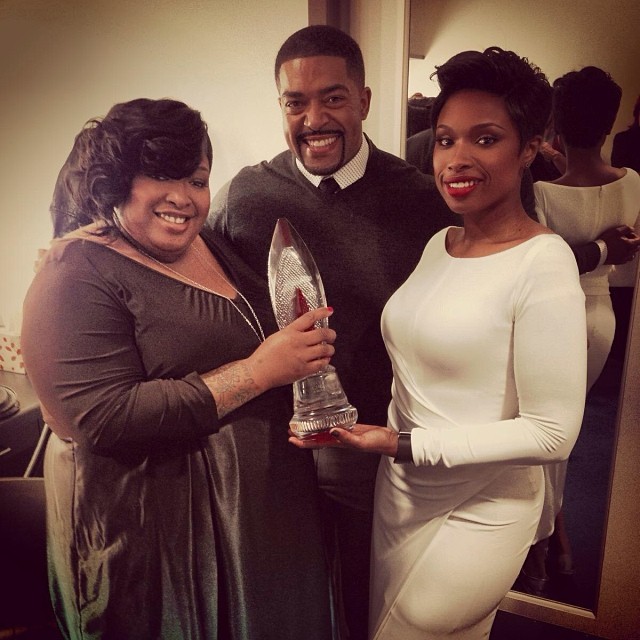 Jennifer Hudson, sister Julia Hudson and fiance David Otunga Photo Credit: iamjhud Instagram