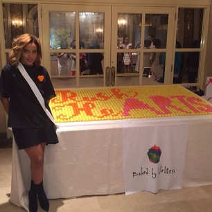 Yes, I would be next to the sweet treats too. Photo Credit: Instagram