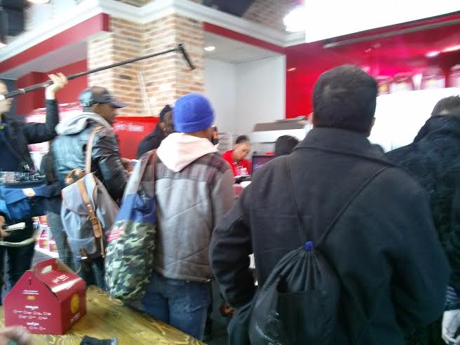 Vivica putting in work at Pie Face.  Image Courtesy: Moi