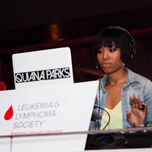 Quiana Parks doing her thing at DJ For A Cure movement. 