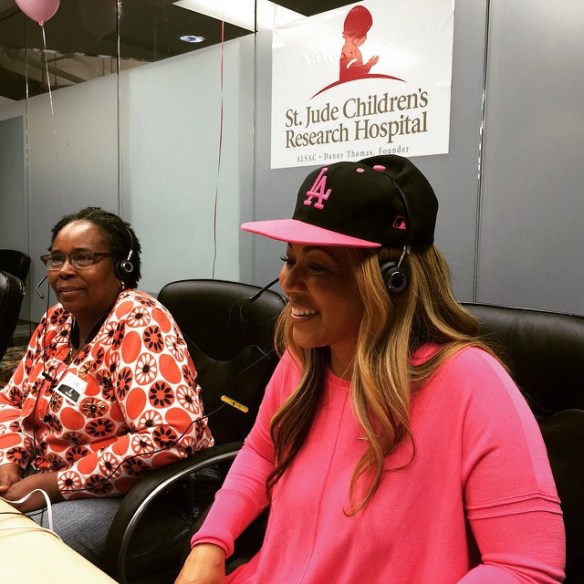 Erica Campbell not only singing "Help" but providing some for St. Jude's Children's Hospital.  Photo Credit: Instagram